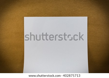 blank paper on wood paper background texture vintage style