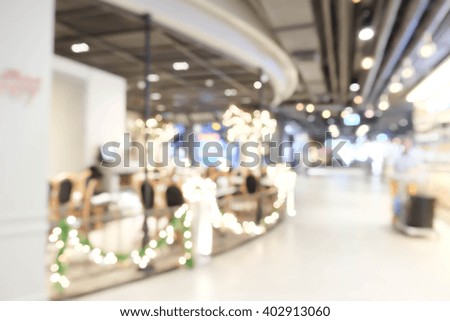 Blurred background of shopping mall background.