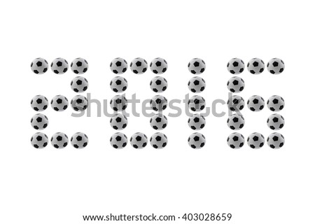new 2016 year from the soccer balls.