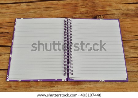 An open notebook 