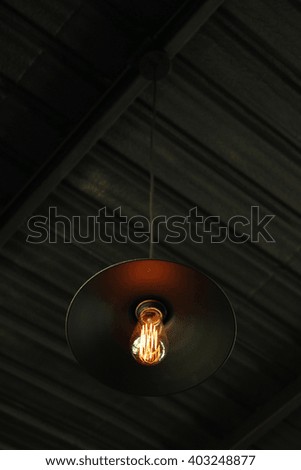 Close up of vintage light bulb