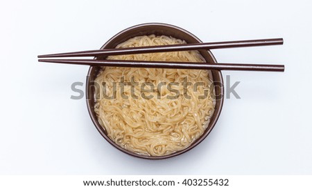 instant noodles on whiteblackground
