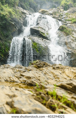 Krungshing Waterfall Khao Luang National Park, Nakhon si thammarat Thailand(Un-focus image)