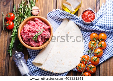 Ingredients for tacos