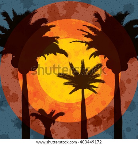 Summer tropical holiday colorful background