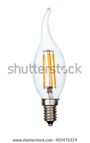 Filament LED bulb isolated on white background Royalty-Free Stock Photo #403476319
