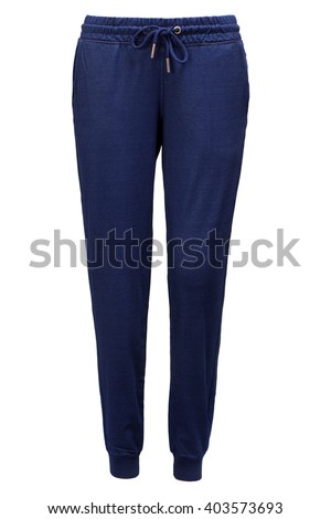 Blue sweatpants Royalty-Free Stock Photo #403573693