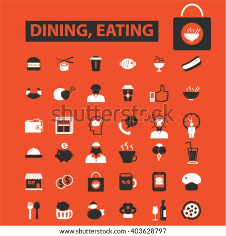 dining eating icons
