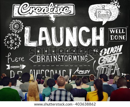 Launch Start up Inspiration Creative Sketch Concept Royalty-Free Stock Photo #403638862