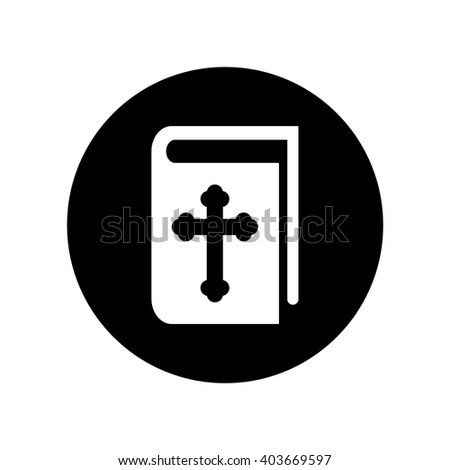 Holy Bible icon in circle . Vector illustration