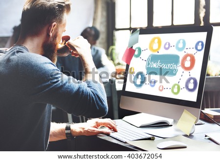 Crowdsourcing Collaboration Information Content Concept Royalty-Free Stock Photo #403672054