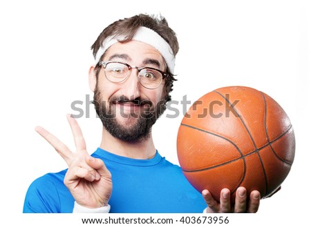 crazy sports man.funny expression
