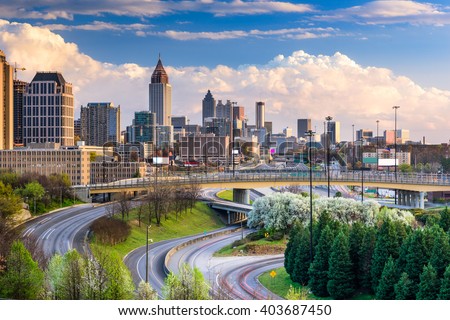 Atlanta, Georgia, USA downtown skyline. Royalty-Free Stock Photo #403687450
