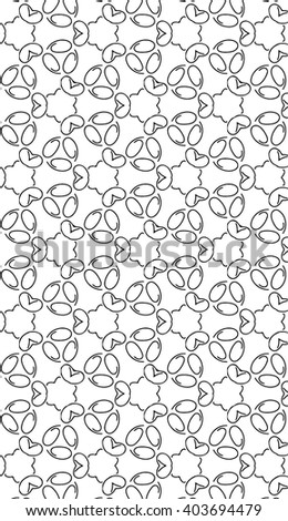 Monochrome elegant seamless pattern in black and white. Seamless geometric pattern.