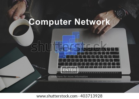 Computer Network Technology Digital Device Concept