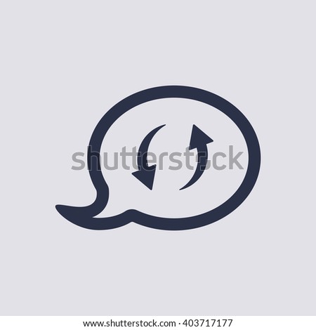 Speech  bubble   icon,  isolated. Flat  design.