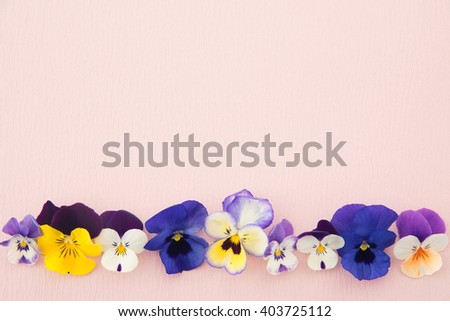 Card of the pansy