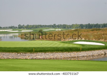 The Beautiful Landscape Of A Golf Court