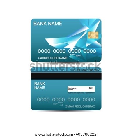 Isolated credit card.vector