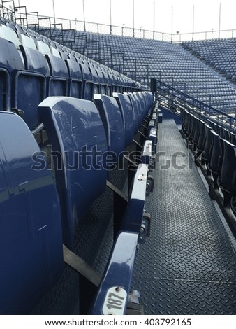 Empty seats at sport stadium