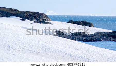 antarctica landscape background view