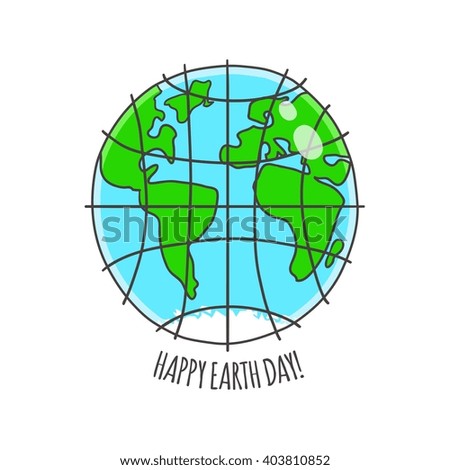 Happy Earth day vector card. Earth day background.