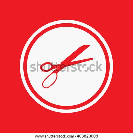 An Icon Illustration Isolated on a Background - Scissors