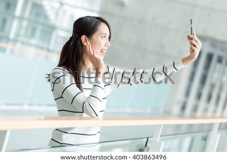 Woman take photo by cellphone