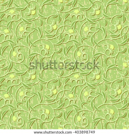 abstract flowers floral light green seamless
