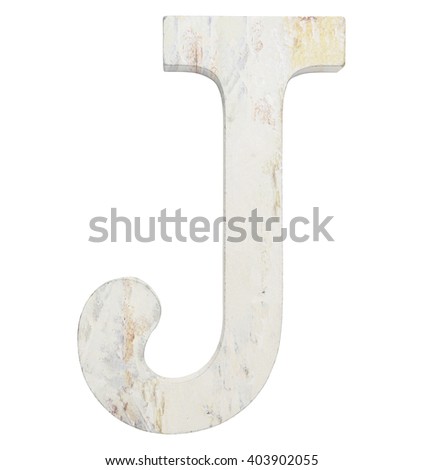 letter j isolated on white background