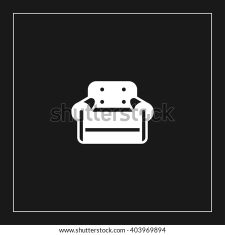 armchair flat icon. armchair vector illustration
