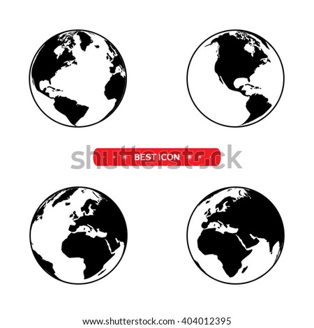 Vector planet Earth icon.