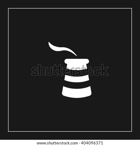 factory tube icon. pollution vector illustration