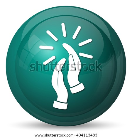 Applause icon. Internet button on white background. 
