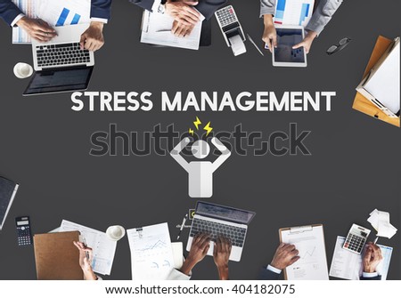Stress Management Tension Anxiety Strain Rehabilitation Concept Royalty-Free Stock Photo #404182075