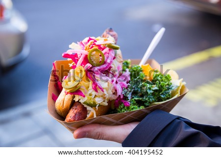 Vegan streetfood in New York Royalty-Free Stock Photo #404195452
