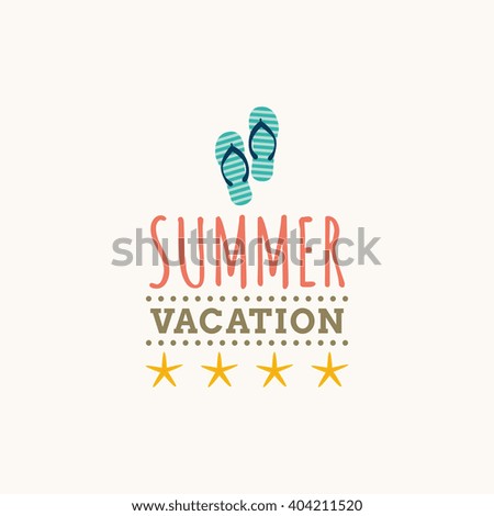 Summer Vacation label