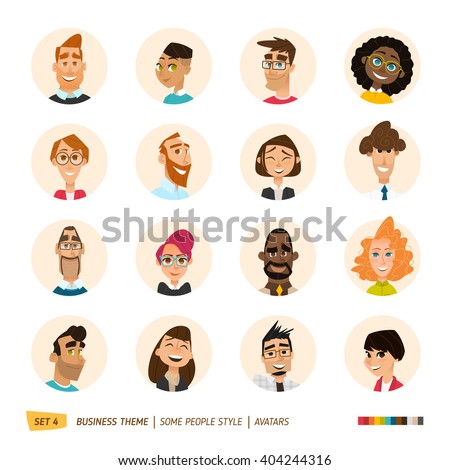 People avatars collection  Royalty-Free Stock Photo #404244316