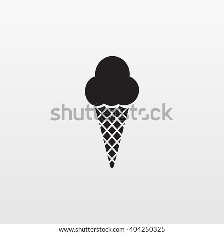 Ice cream cone icon isolated. Modern sweet vanilla desert sign. Trendy vector chocolate cram symbol for web site design, button to mobile app. Logo ice cream  illustration. Royalty-Free Stock Photo #404250325