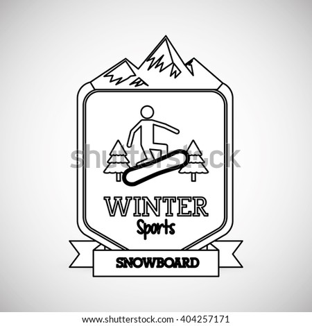 snowboard sport design, vector illustration