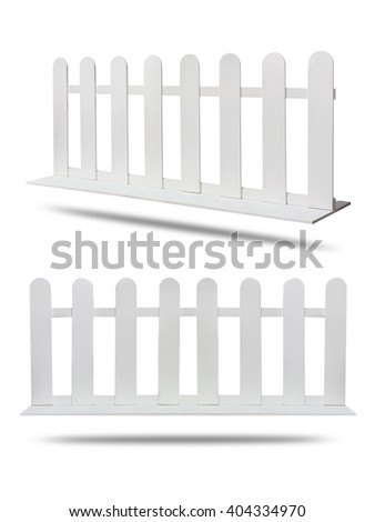 white fence isolated on white background