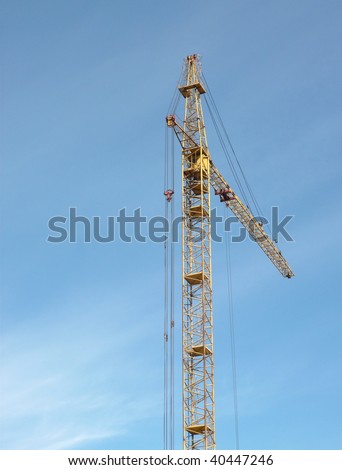 crane tower on  sky background
