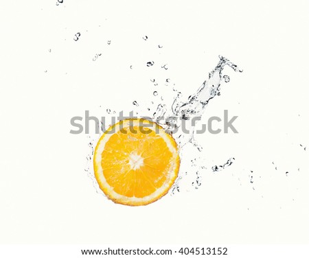 lemon with water splash