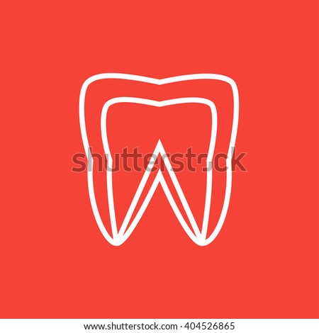 Molar tooth line icon.