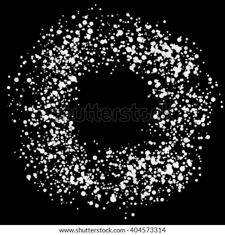Paint Splash Spray. Abstract Blot of Dots. Explosion of Circles. Design element. Vector illustration