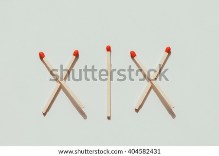 roman number nineteen by matches