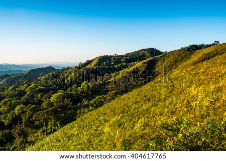 Clear Blue sky with mountain