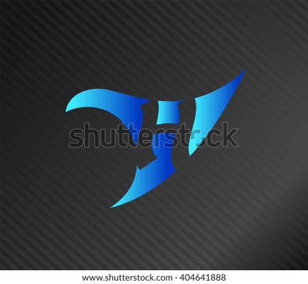 Abstract Letter h Icon
