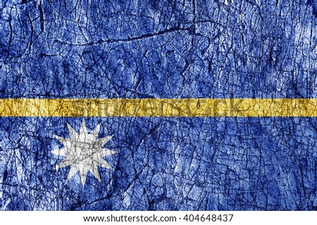 Grudge stone painted Nauru flag