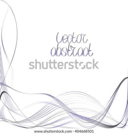 Grey Lines and Blue Waves. Vector Illustration